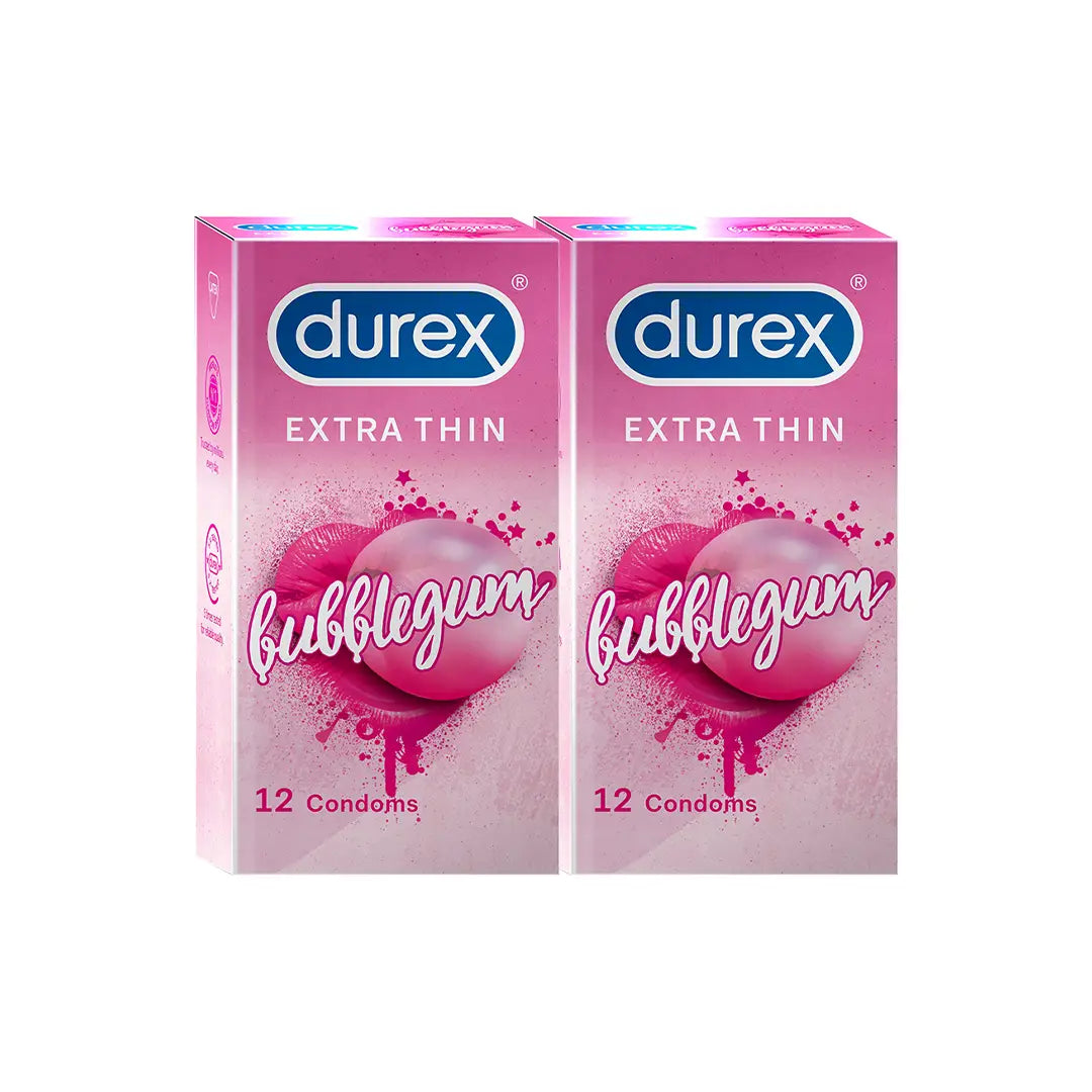 Durex Extra Thin Bubblegum Flavoured - 24 Condoms