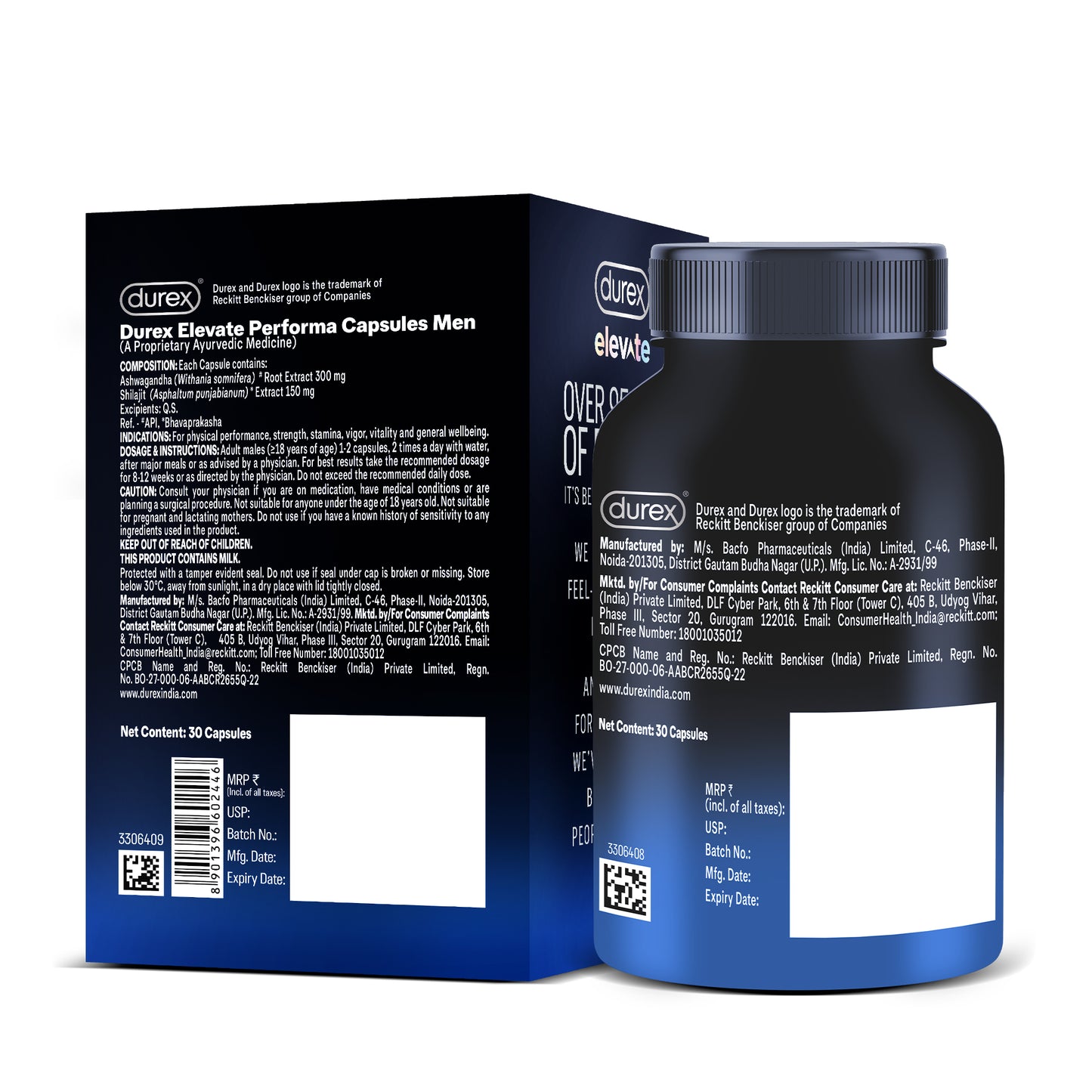 Durex Elevate Performa Shilajit for Men Pack of 4