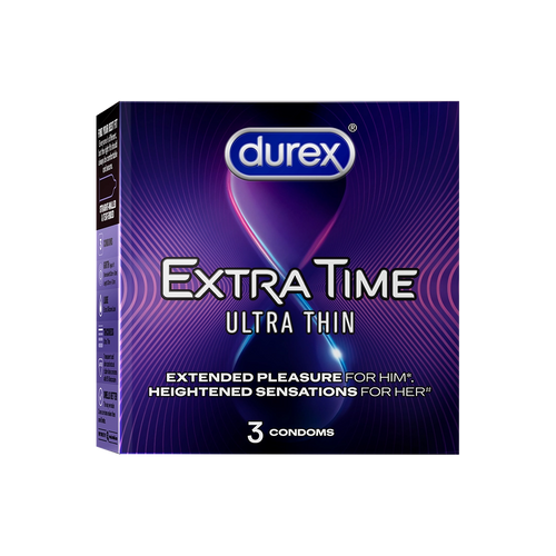 Durex Extra Time Ultra Thin - 3 Condoms
