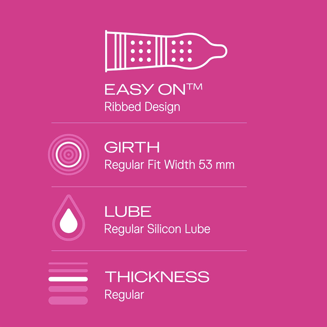 Durex Extra Ribbed - 30 Condoms