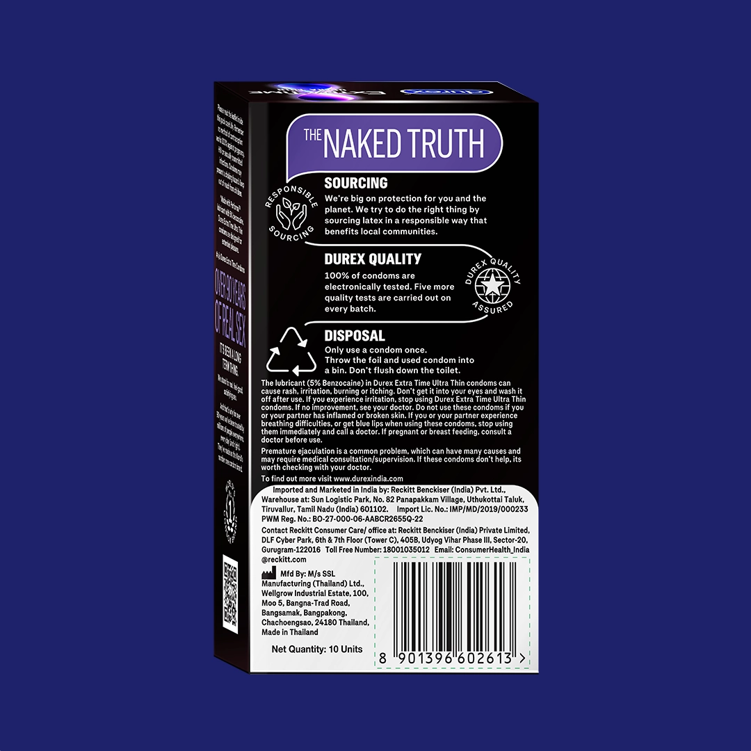 Durex Extra Time Ultra Thin - 10 Condoms