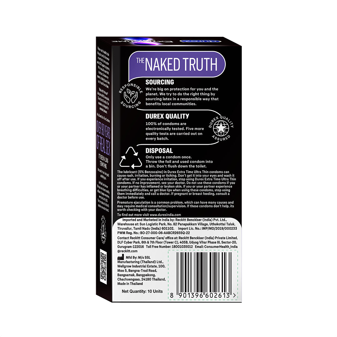 Durex Extra Time Ultra Thin - 10 Condoms