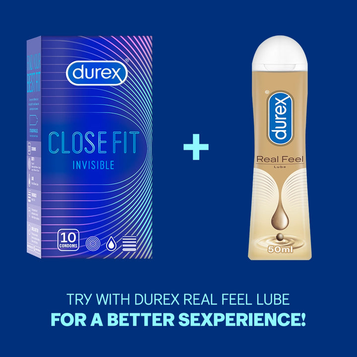 Durex Close Fit Invisible - 10 Condoms, 10s (Pack of 1)