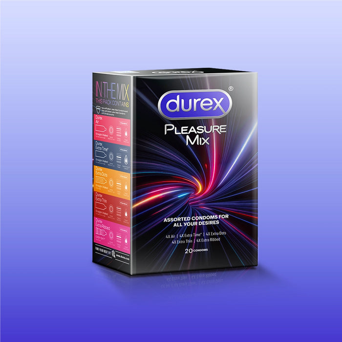 Durex Pleasure Mix Assorted Pack - 20 Condoms