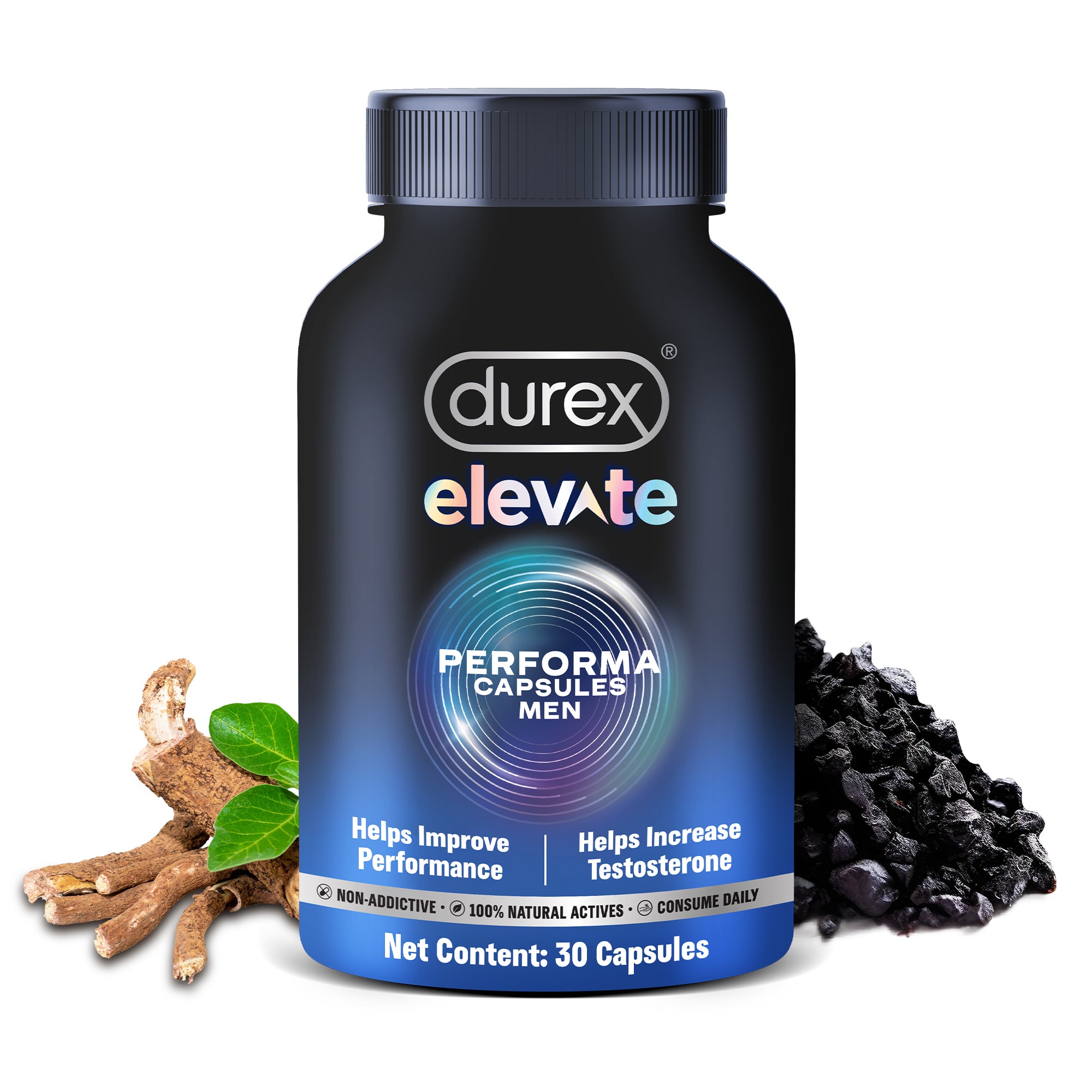 Durex Elevate Performa For Men with Shilajit & Ashwagandha KSM-66 - Pack of 6