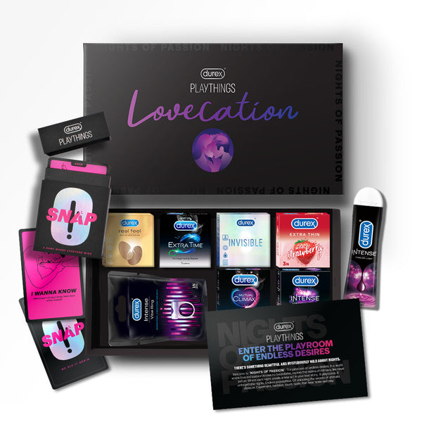 Lovecation Playkit: Condoms, Ring, Lube | Durex India