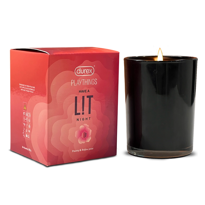 L!T Night Scented Candle- Peony and Anjou Pear | Durex India