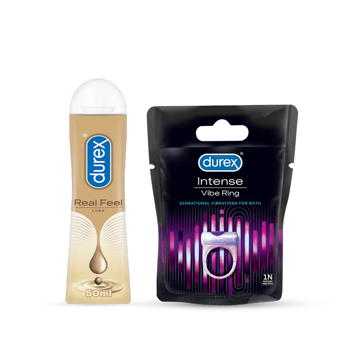 Real Feel Lube & Intense Vibe Ring Combo for Un-interrupted Pleasure | Durex India