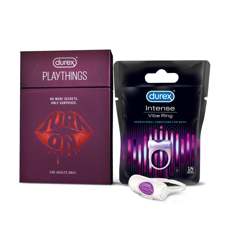 Durex Turn On the Vibe: Adult Card Games and Intense Vibe Ring Combo