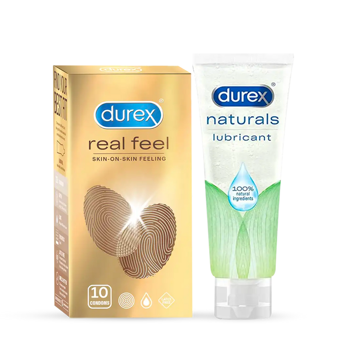 Real Feel Condoms & Intimate Lubricant Combo | Durex India