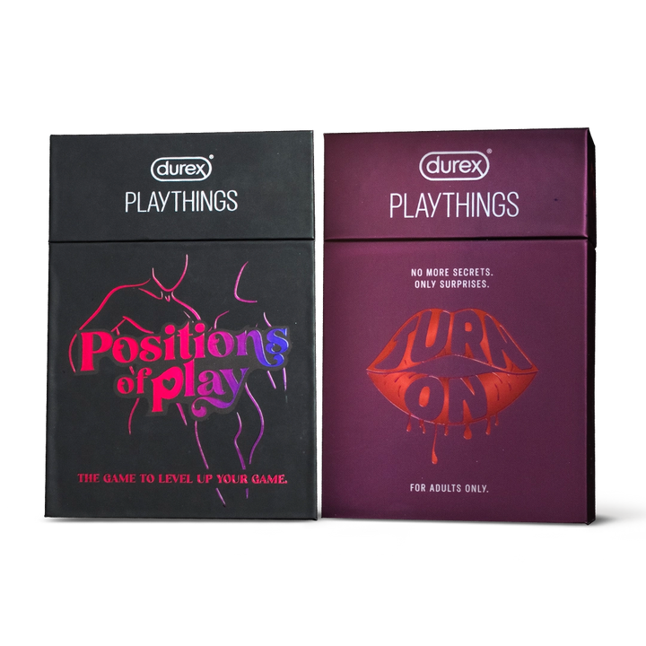 Positions of Play & Turn On Intimate Card Games For Couples Combo | Durex India