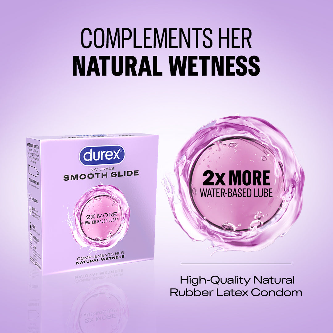Durex Naturals Smooth Glide - 3 Condoms