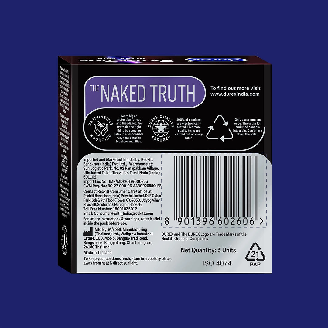 Durex Extra Time Ultra Thin - 3 Condoms