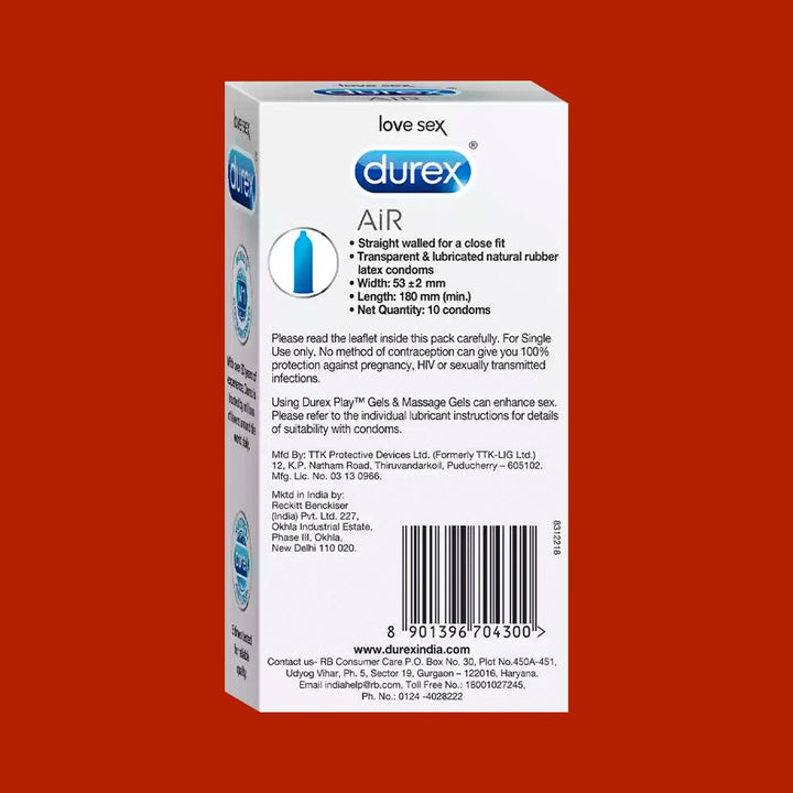 Durex Air Ultra Thin 10 Condoms - (Pack of 1)