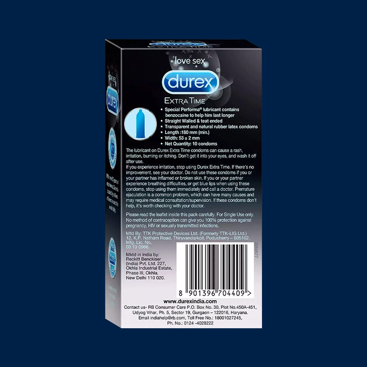 Durex Extra Time - 20 Condoms, 10s(Pack of 2)