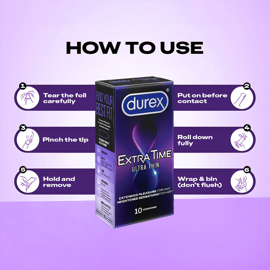 Durex Extra Time Ultra Thin - 10 Condoms