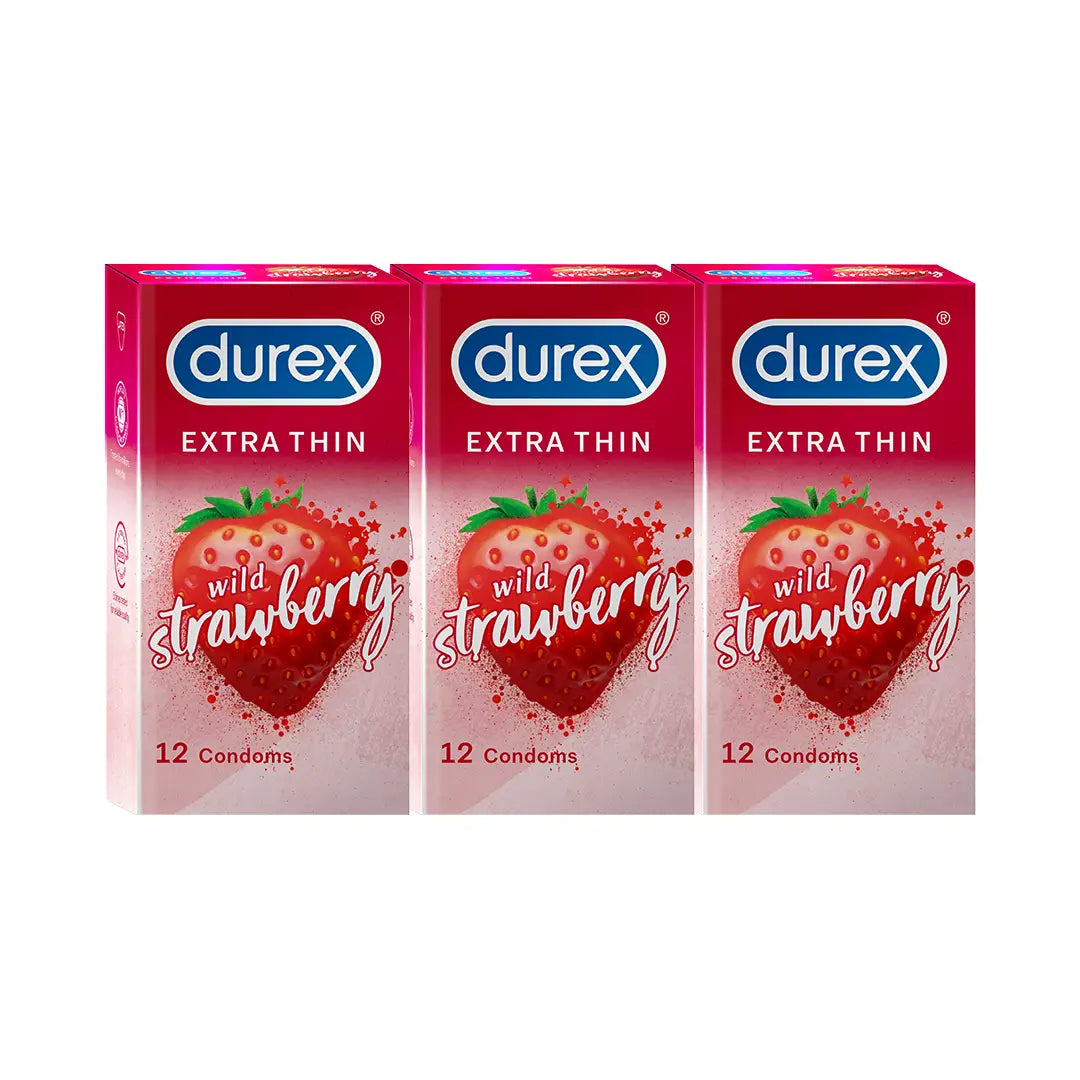 Durex Extra Thin Wild Strawberry - 36 Condoms