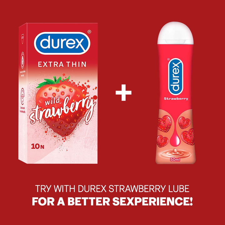 Durex Wild Strawberry - 30 Condoms, 10s(Pack of 3)