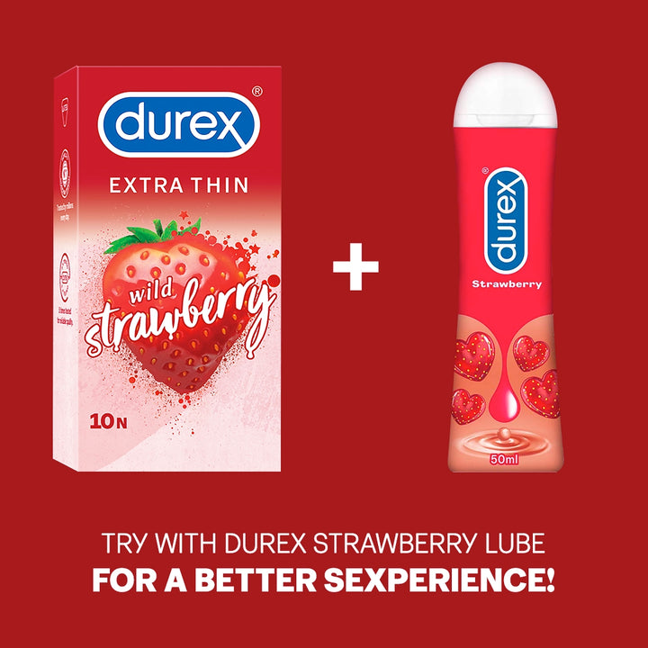 Durex Wild Strawberry - 20 Condoms, 10s(Pack of 2)