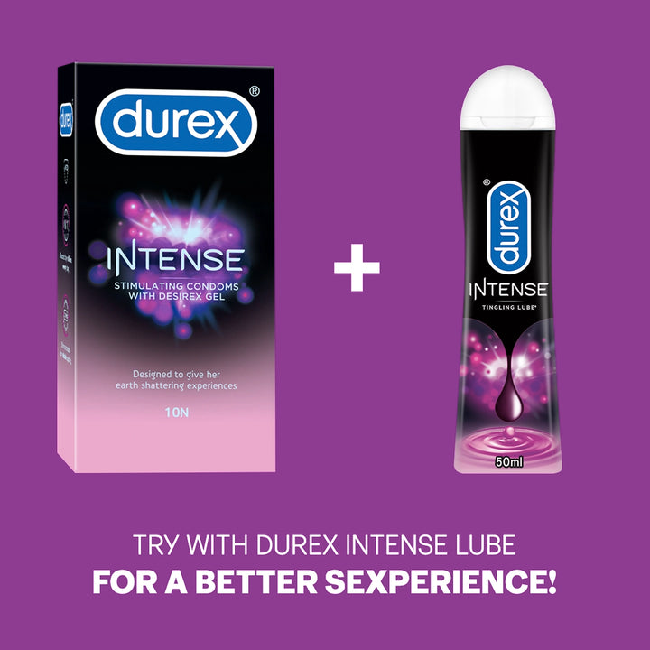 Durex Intense - 10 Condoms, 10s(Pack of 1)