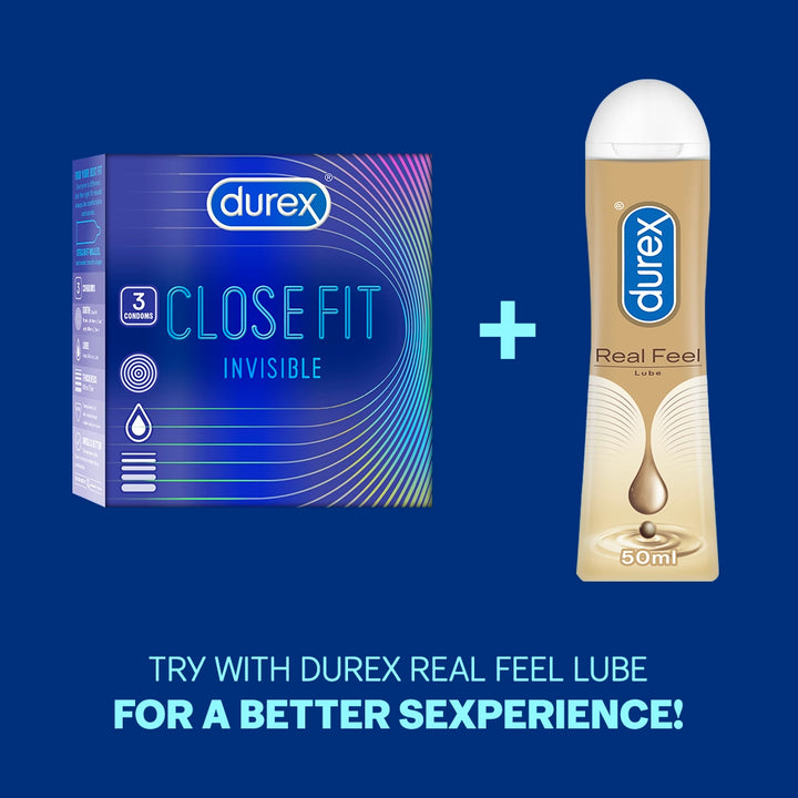 Durex Close Fit Invisible - 3 Condoms, 3s (Pack of 1)