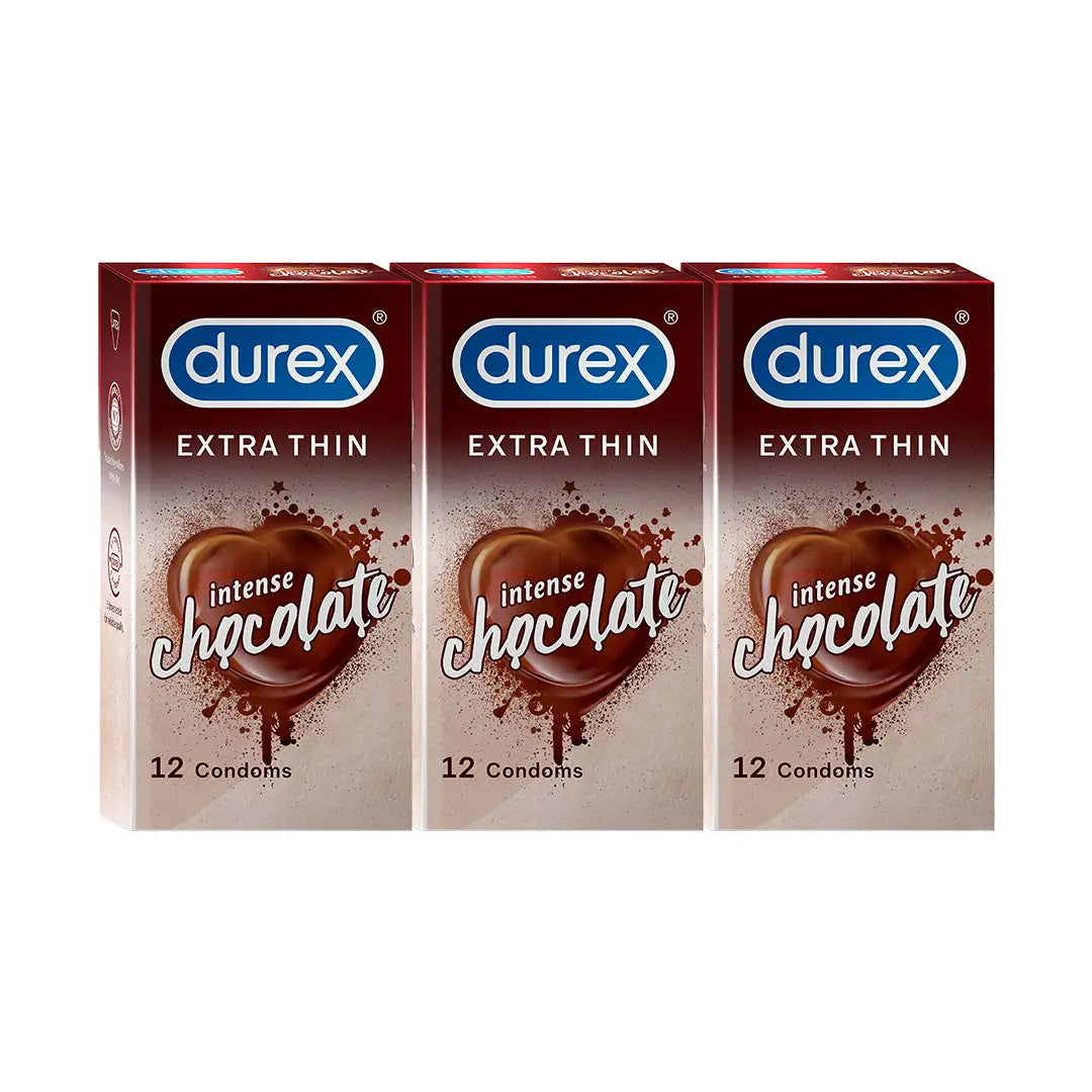 Durex Extra Thin Intense Chocolate Flavoured - 36 Condoms