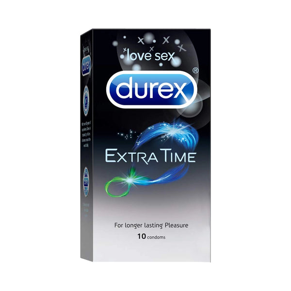 Durex Extra Time - 100 Condoms, 10s(Pack of 10)