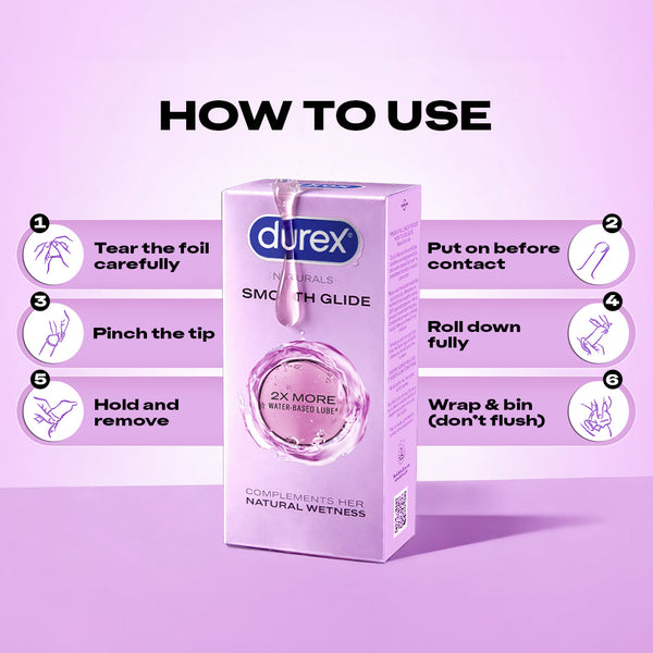 Durex Naturals Smooth Glide - 10 Condoms