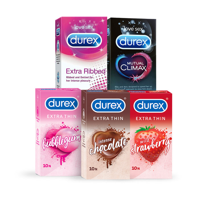 Assortment of Extra Thin Flavoured Condoms | Durex India