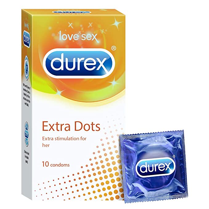 Durex Extra Dots - 10 Condoms (Pack Of 3)