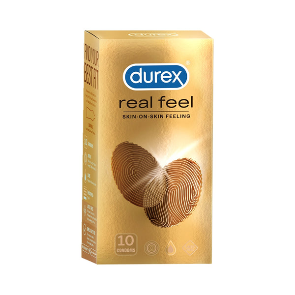 Durex Real Feel - 100 Condoms, 10s(Pack of 10)