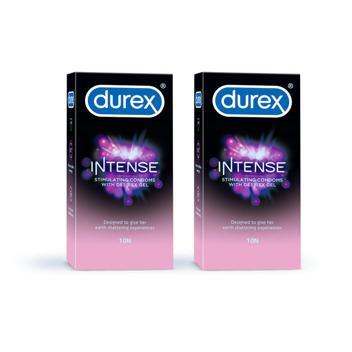 Durex Intense - 20 Condoms, 10s(Pack of 2)