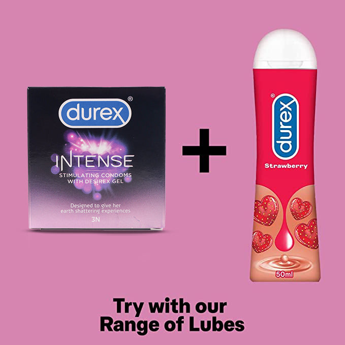 Durex Intense - 3 Condoms, 3s(Pack of 1)