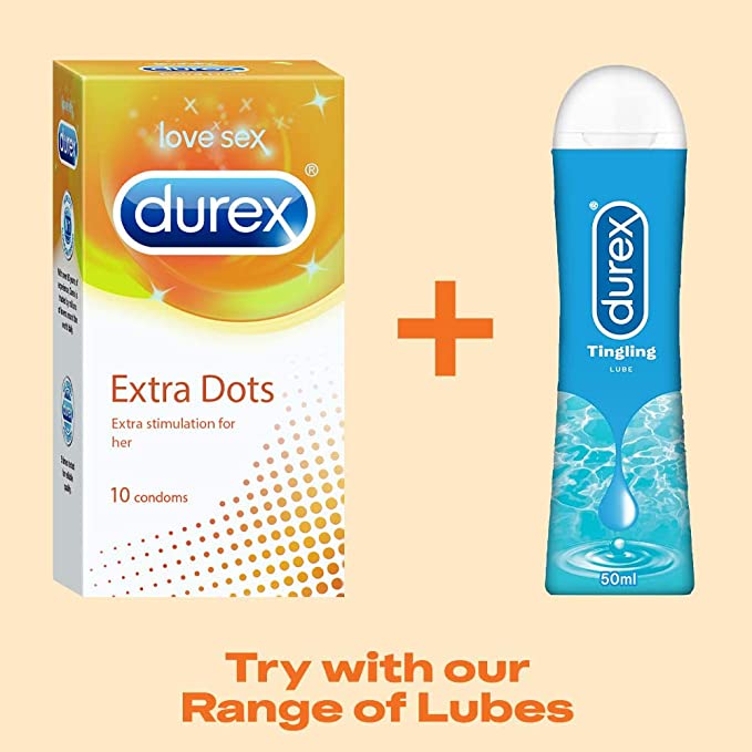 Durex Extra Dots - 10 Condoms (Pack Of 3)