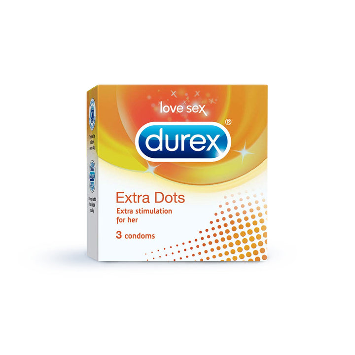 Durex Extra Dots - 3 Condoms - Durex India 