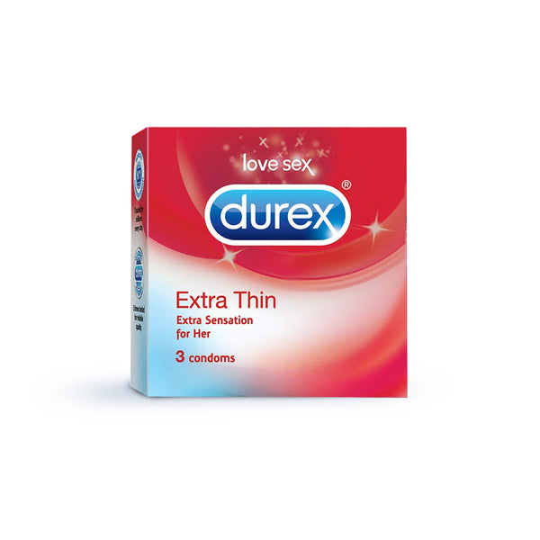 Durex Extra Thin - 3 Condoms - Durex India 