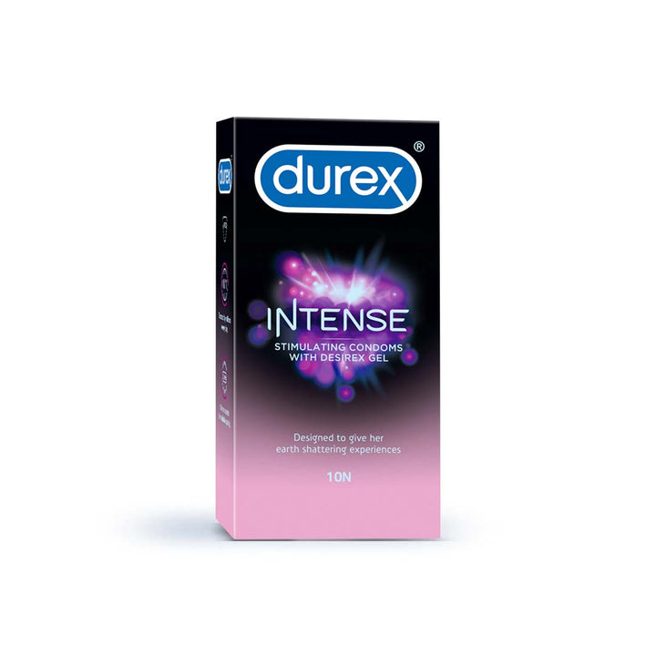 Durex Intense - 100 Condoms, 10s(Pack Of 10)